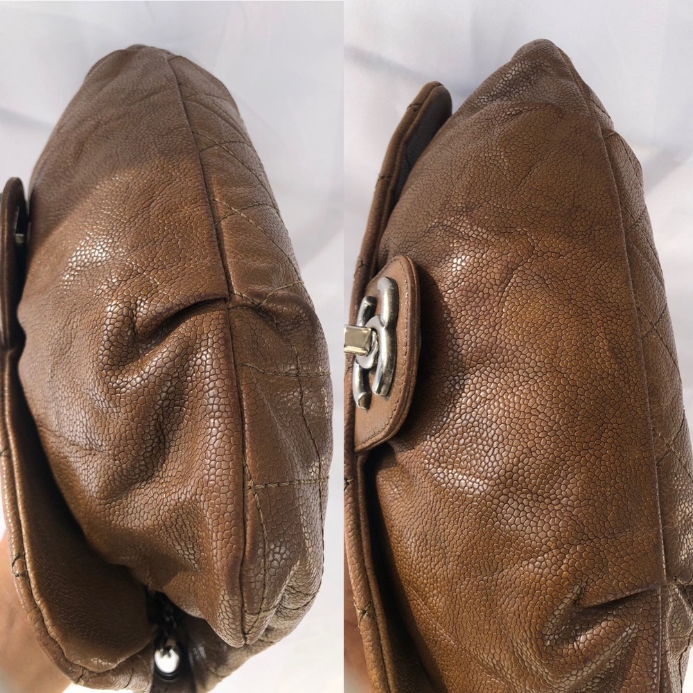 💎 STUNNING 💎 2 way CHANEL CAVIAR BAG FLAP - Picture 13 of 16